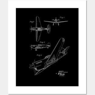 Airplane Vintage Patent Hand Drawing Posters and Art